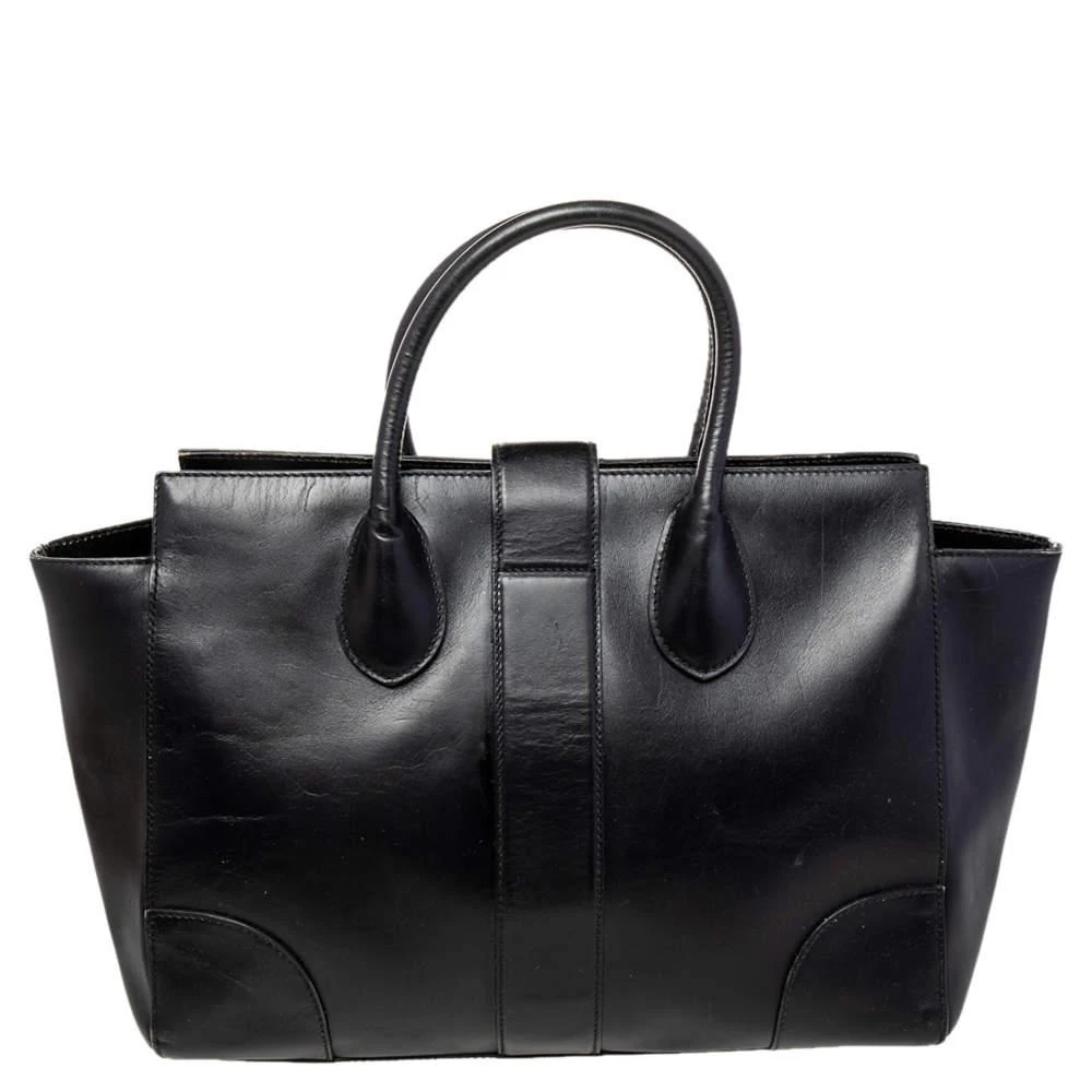 Gucci Gucci Black Leather Lady Buckle Tote 4