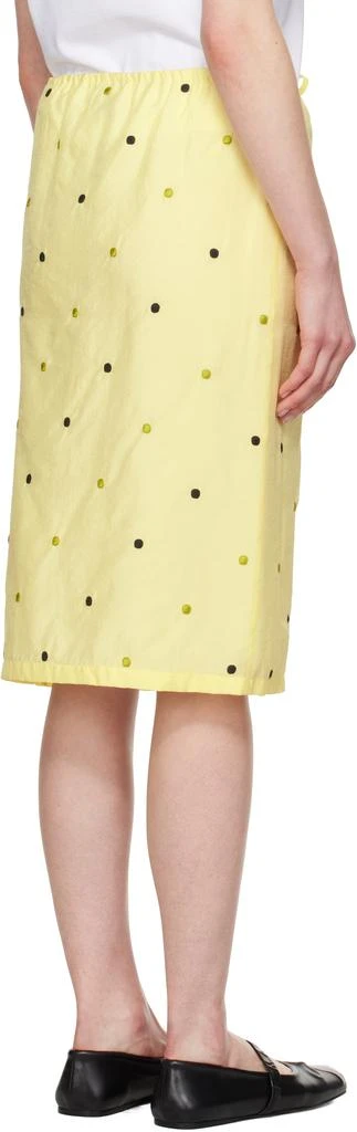 Kenzo Yellow Kenzo Paris 'KENZO Peonies' Embroidered Straight Midi Skirt 3