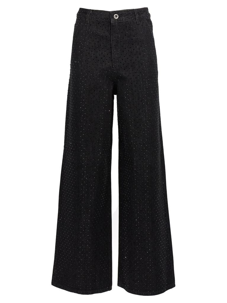 Self Portrait black Rhinestone Jeans
