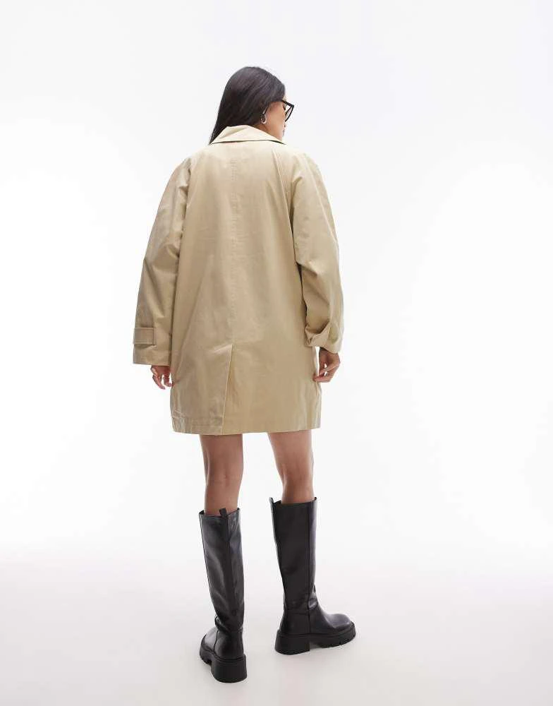 Topshop Topshop ultimate trench coat in stone 3