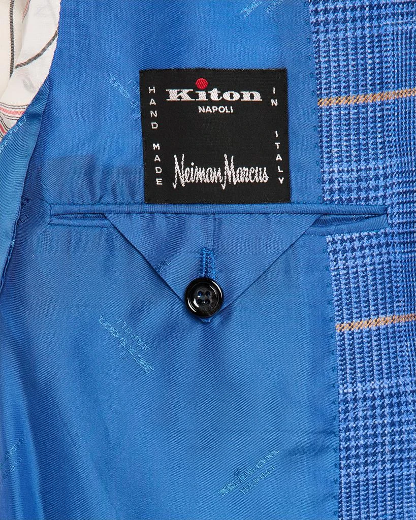 Kiton Men's Plaid With Windowpane Sport Coat 5