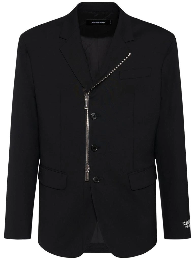 DSQUARED2 Ceresio 9 Stretch Wool Zip Blazer 1