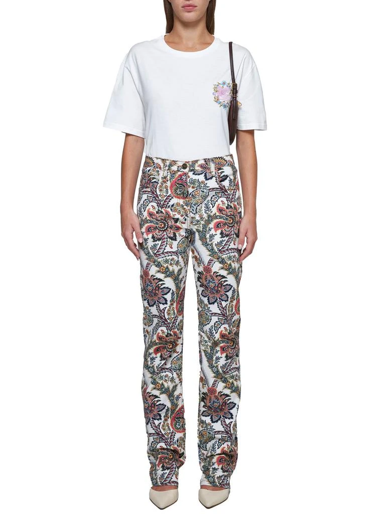 ETRO Etro Paisley-Printed Logo Patch Jeans 4