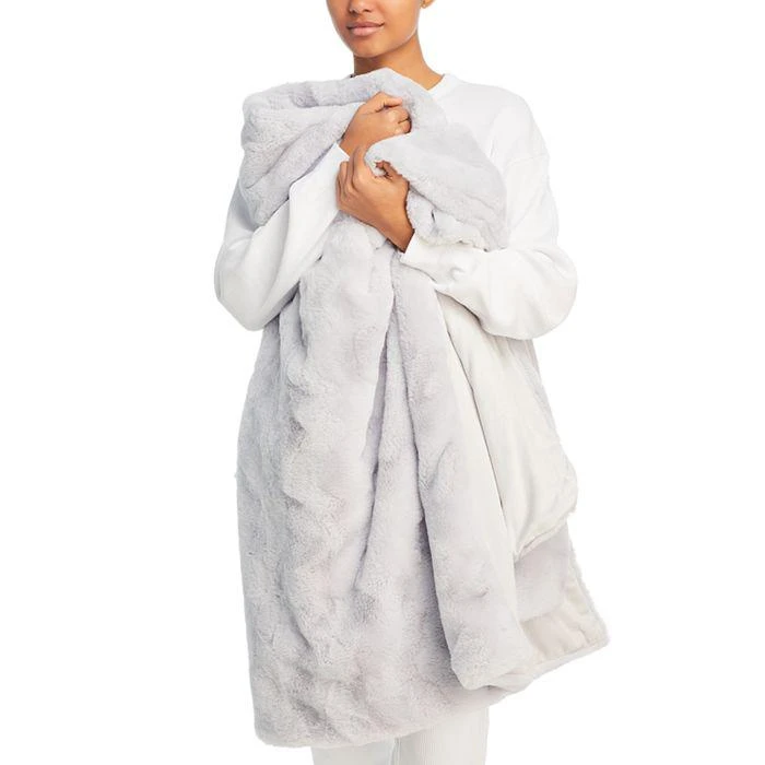 Hudson Marble Faux Fur Throw - Exclusive 1