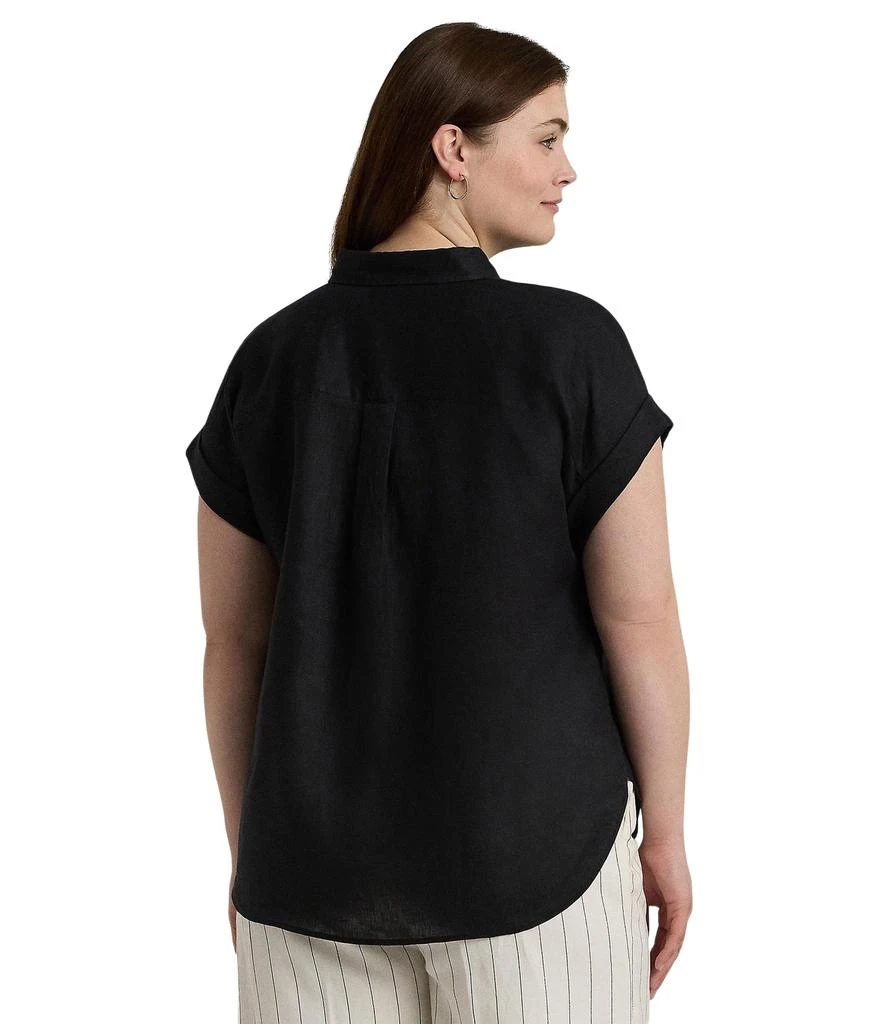 Ralph Lauren Plus-Size Linen Dolman-Sleeve Shirt 2