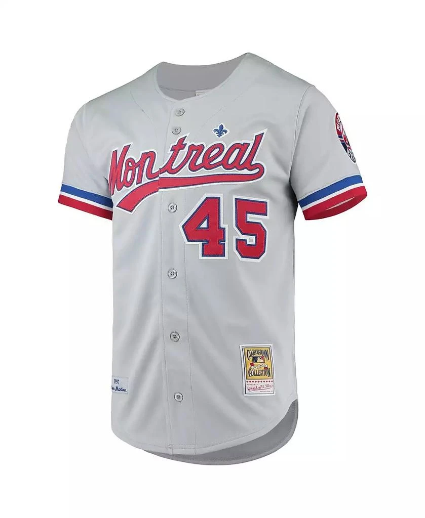 Mitchell & Ness Men's Pedro Martinez Gray Montreal Expos Cooperstown Collection Authentic Jersey 2
