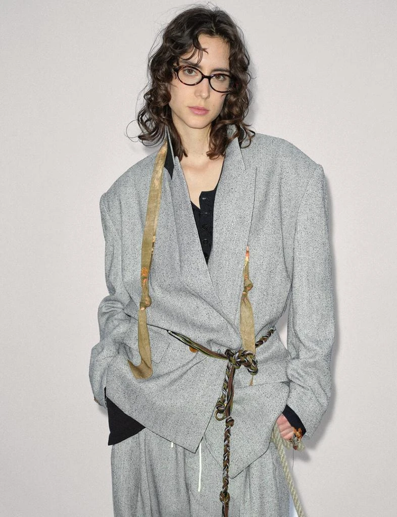 Pixie Market Grey Suit Oversized Blazer 8