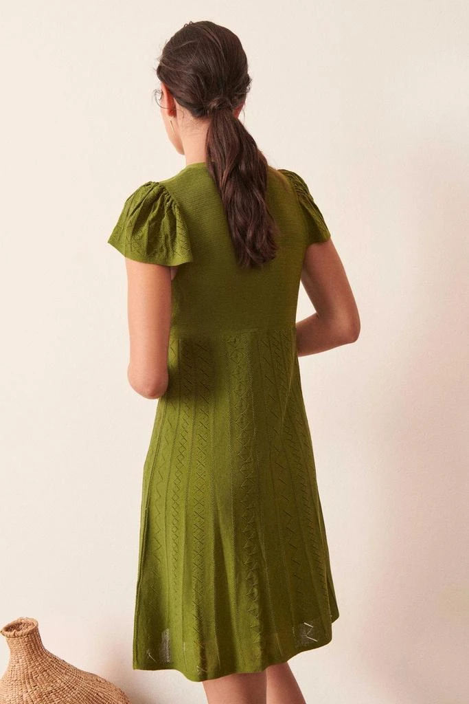 预计3周后发货 ba&sh Robe Adana - Olive - Femme 5