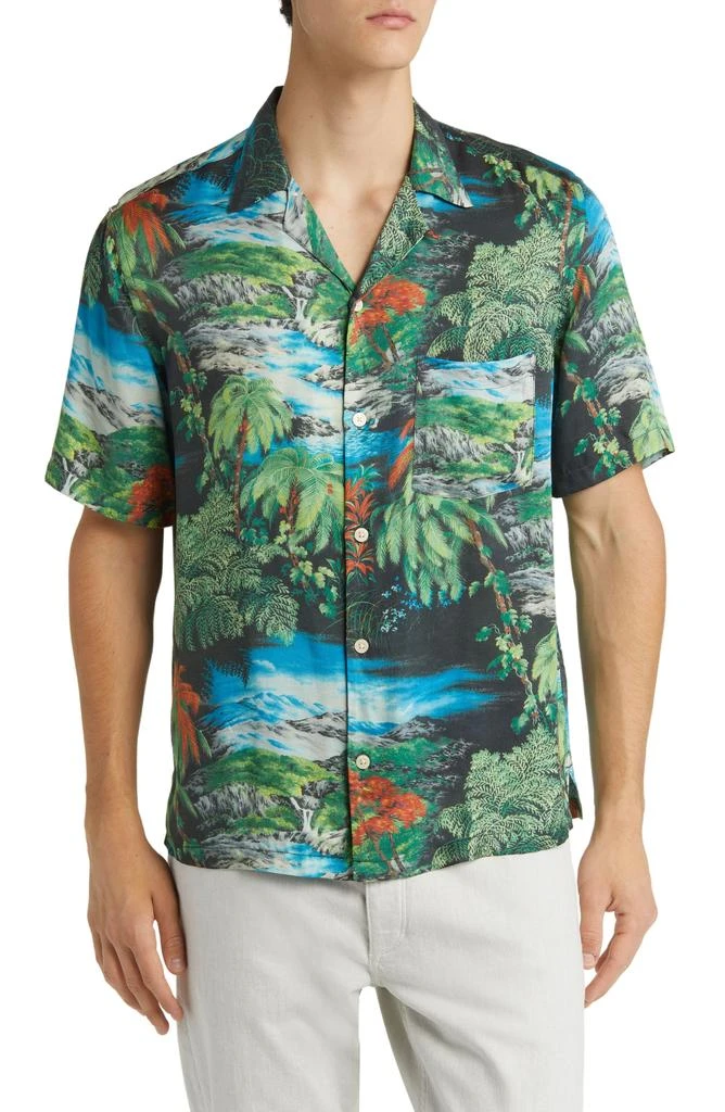 ALL SAINTS Tropical Print Camp Shirt 1