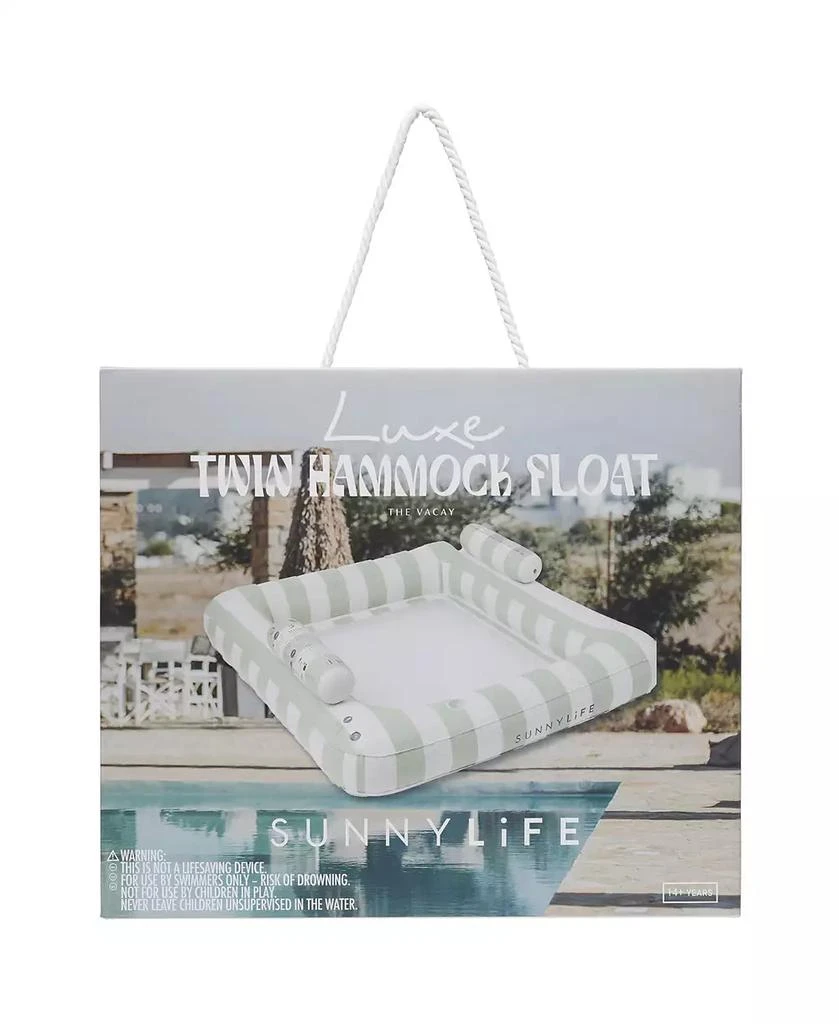 Sunnylife Luxe Twin Hammock Float: The Vacay Soft Olive 2