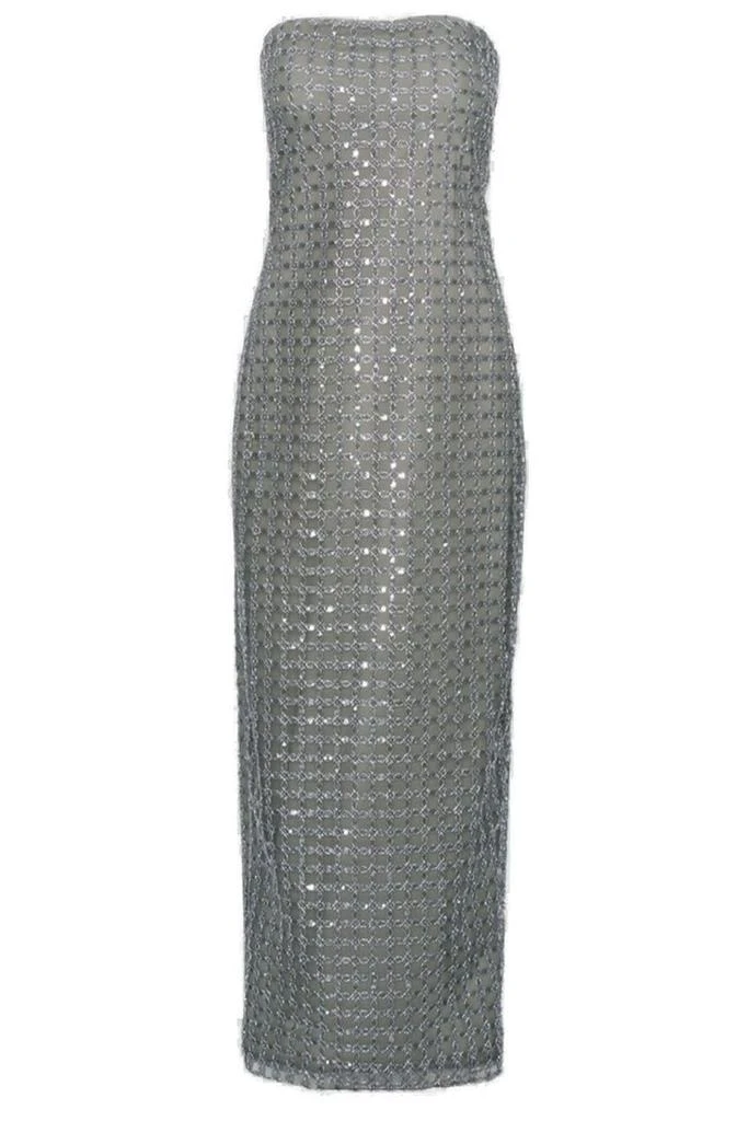 rotate beaded dress ROTATE | Burgundy beaded maxi dress | Woman