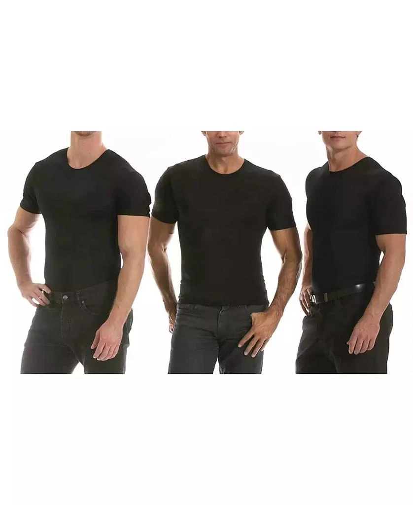 Instaslim Insta Slim Men's 3 Pack Compression Short Sleeve Crew-Neck T-Shirts 1