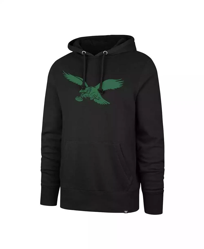 47 Brand Men's Black Philadelphia Eagles Gridiron Classics Imprint Headline Pullover Hoodie 3