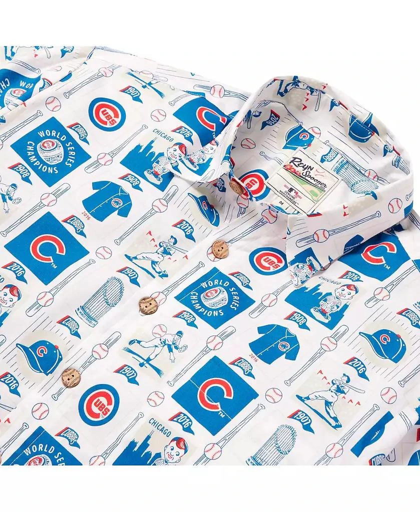 Reyn Spooner Men's White Chicago Cubs Champions Scenic Button-Up Shirt 4