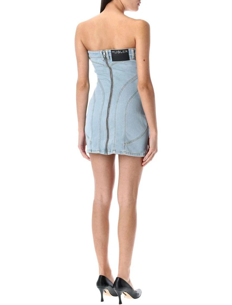 Mugler Mugler Spiral Denim Bustier Dress 2