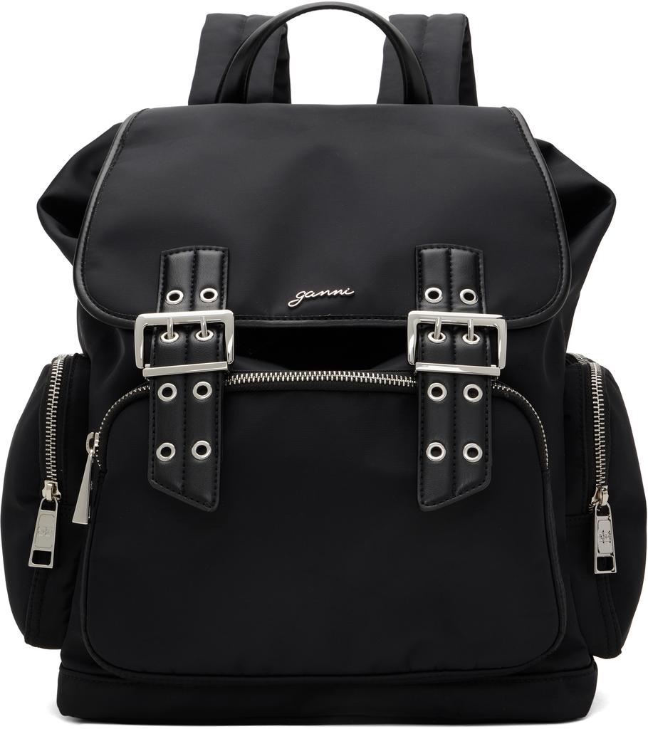 【Ganni】25SS Bucky Backpack Nylon Leopard Leopard Small Nylon Bucky Backpack | GANNI US