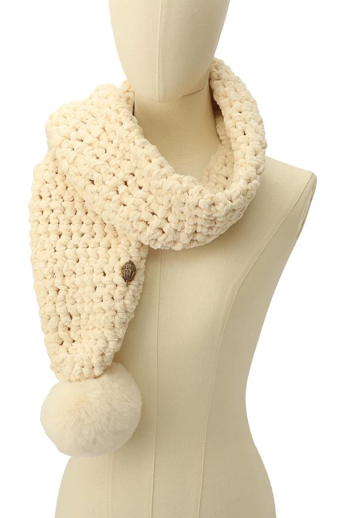 Kurt Geiger Chunky Chenille Pompom Scarf 7
