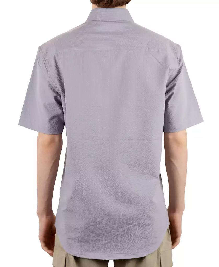 Vintage 1946 Men's Hybrid Short Sleeve Seersucker Button-Front Shirt