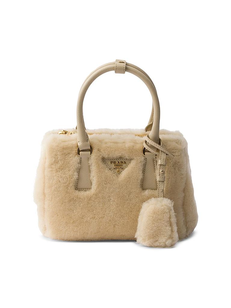 Prada Sand shearling crossbody bag - Crossbody Bags