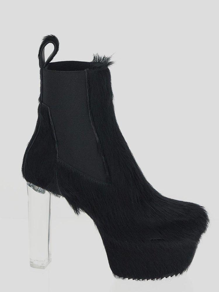 Rick Owens Rick Owens Block Heel Lido Minimal Grill Beatle Boots