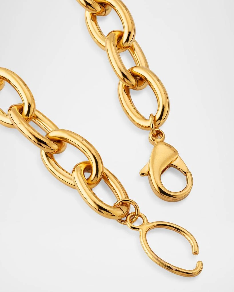 Oscar de la Renta Hammered Stones Chain Necklace 4