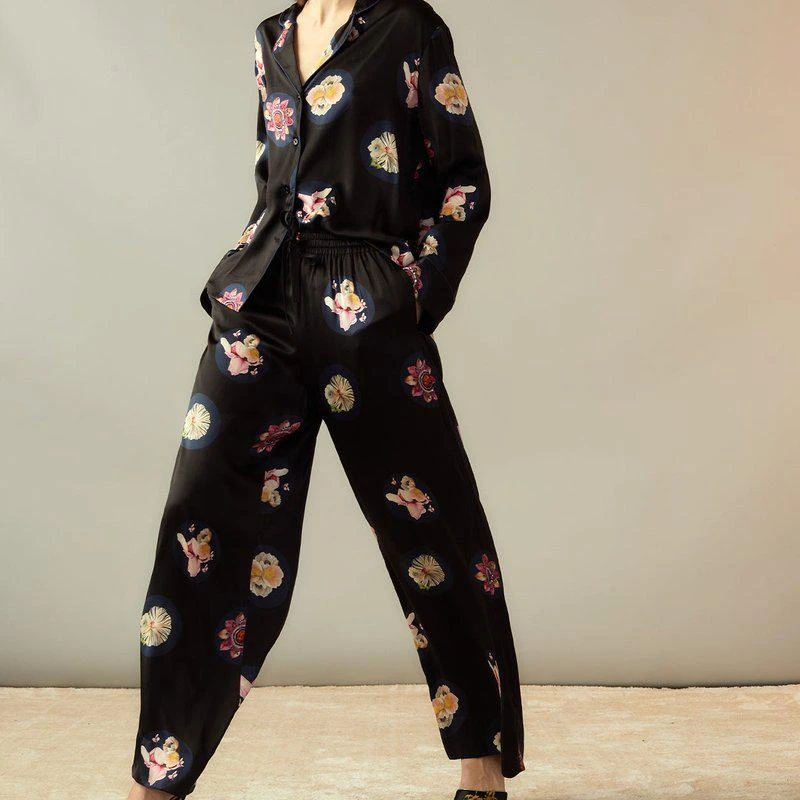 Cynthia Rowley Moonlit Petal Silk Pant 1