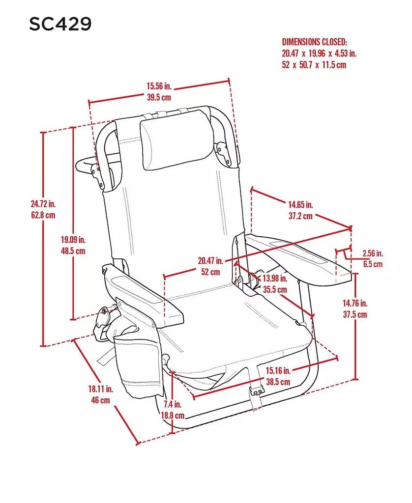 Rio Beach 2 x 2 x 2 ft Multi Kids Backpack Chair 4