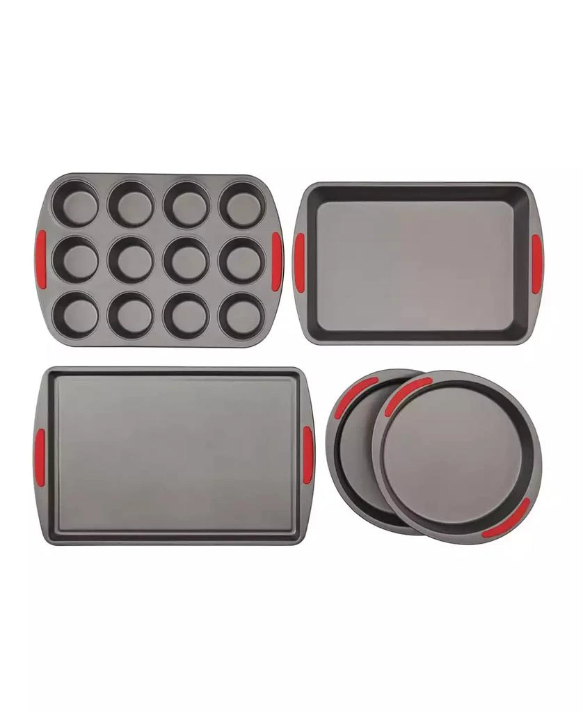 GoodCook Good Cook Mega grip 5 Piece Nonstick Steel Bakeware Set with Cookie Sheet, Roast Pan, 2 Cake Pans, and Muffin Pan