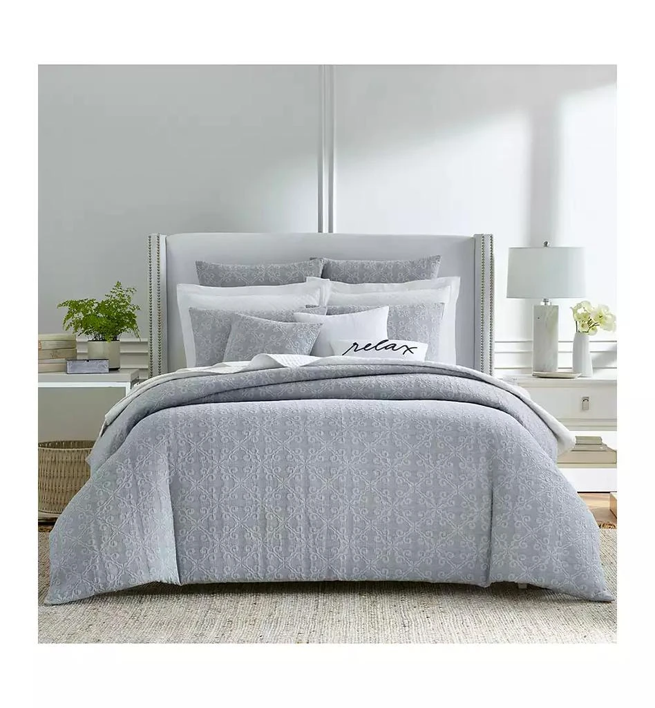 Charter Club Woven Tile 3-Pc. Duvet Cover Set, King, Exclusively at Macy’s 1