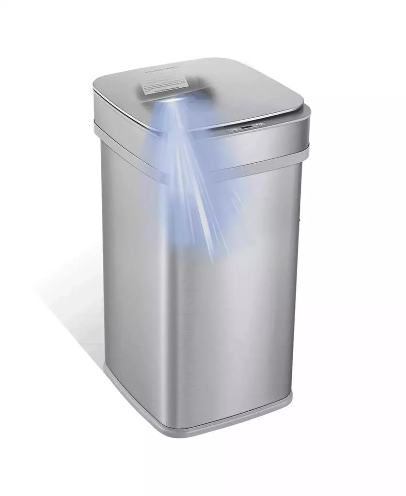 NINESTARS Nova² UV Odor Neutralizing Smart Kitchen Trash Can 13 Gallon Squared