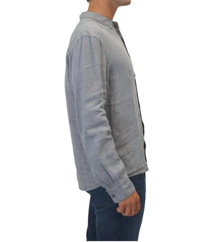 James Perse Classic Linen Shirt In Breeze Pigment 2
