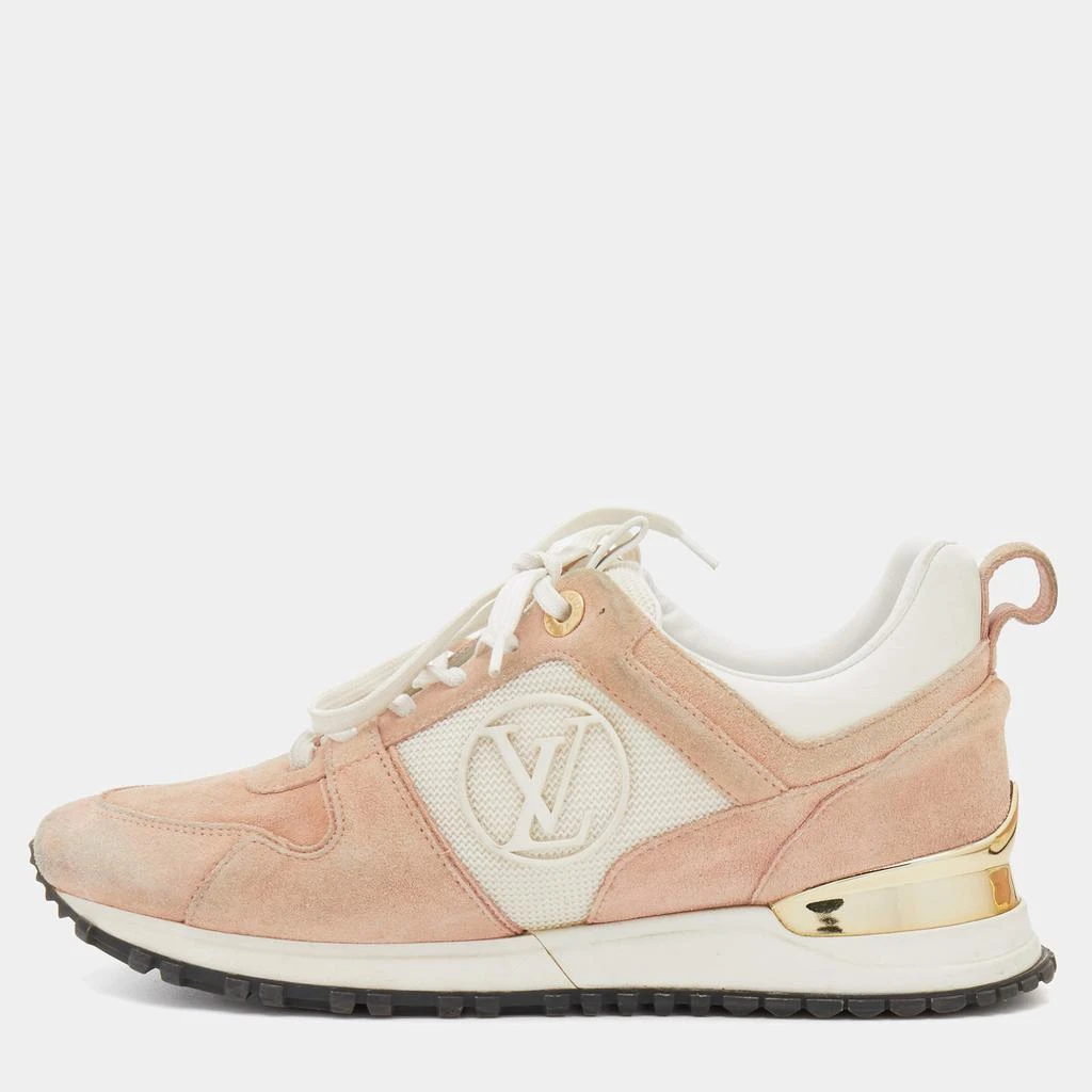 Louis Vuitton Louis Vuitton Beige/White Suede and Mesh Run Away Low Top Sneakers Size 36.5 1