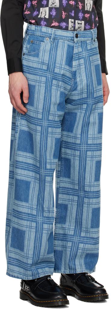 Charles Jeffrey Loverboy Blue Wide Jeans
