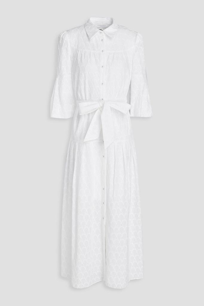 Diane von Furstenberg Aveena broderie anglaise cotton midi shirt dress