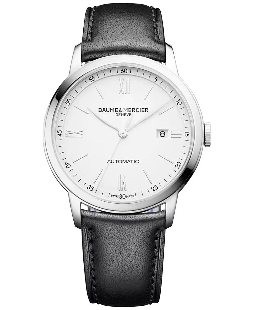 Baume & Mercier Men's Swiss Automatic Classima Black Leather Strap Watch 42mm M0A10332 1