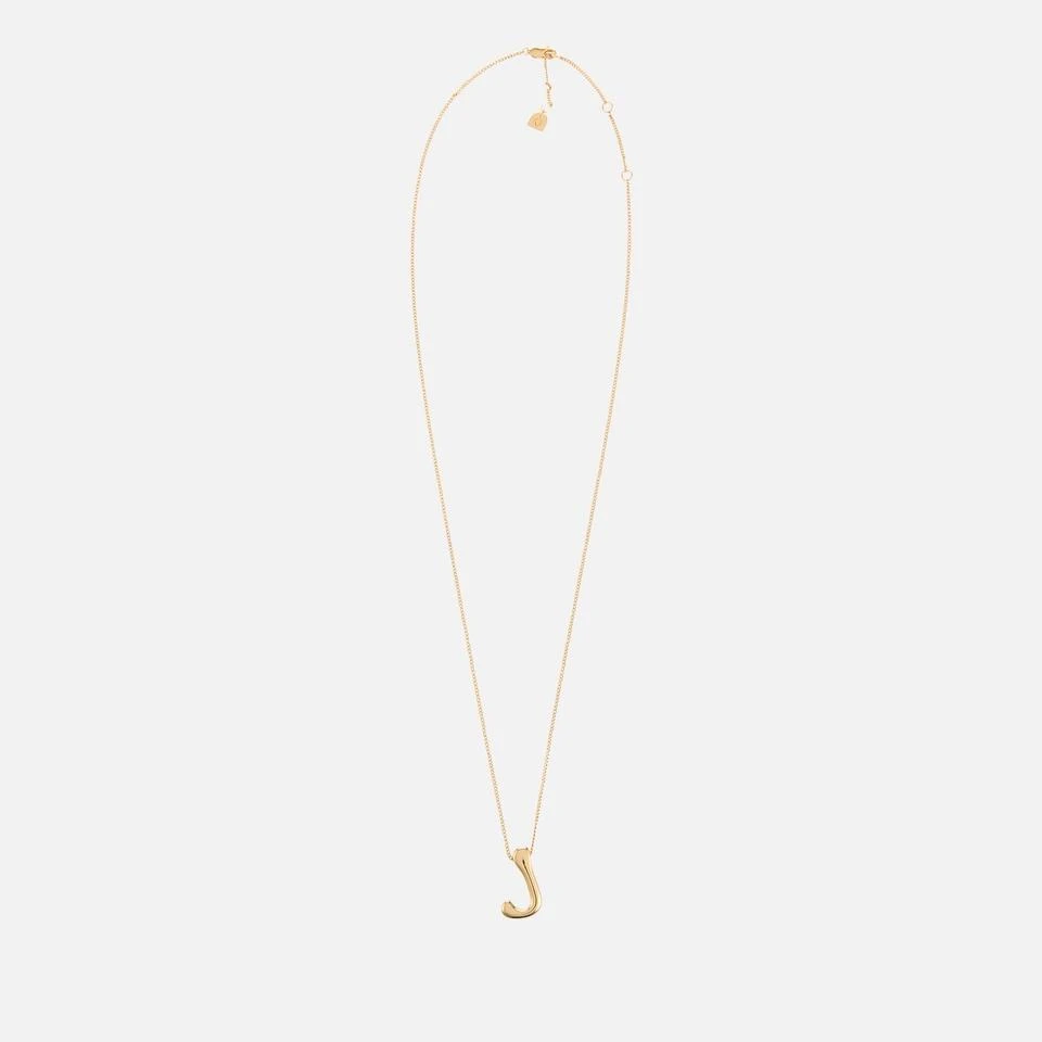 ASTRID & MIYU Astrid & Miyu Initial Bold 18K Gold-Plated Necklace 1