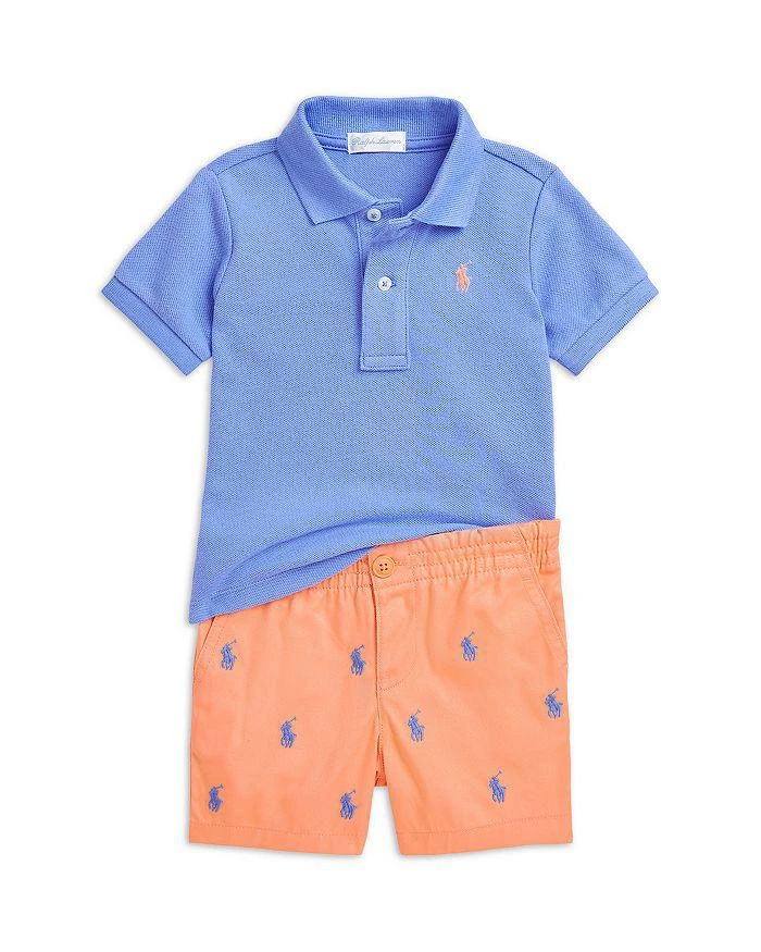 Ralph Lauren Boys' Mesh Polo Shirt & Chino Short Set - Baby 1