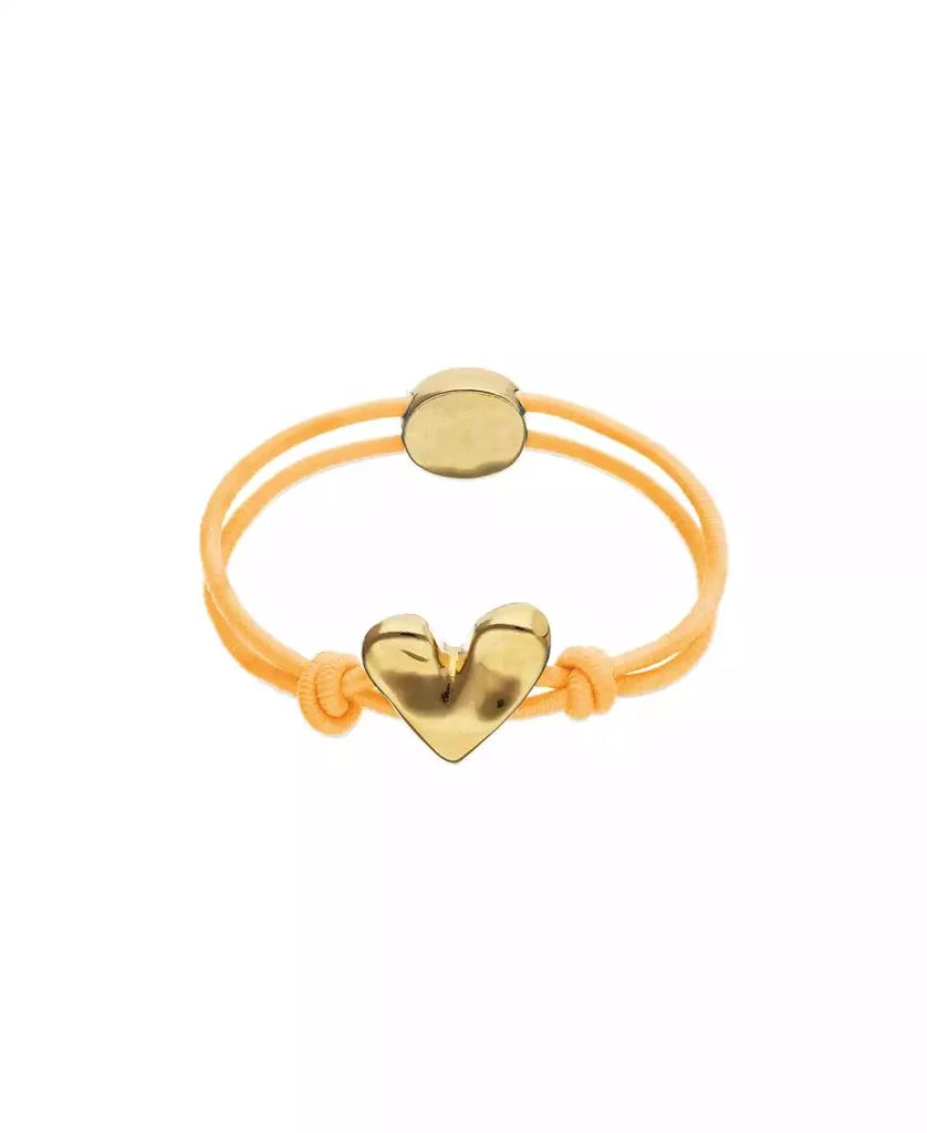UNOde50 Orange Elastic Thread 18K Gold Plated Bracelet with Heart