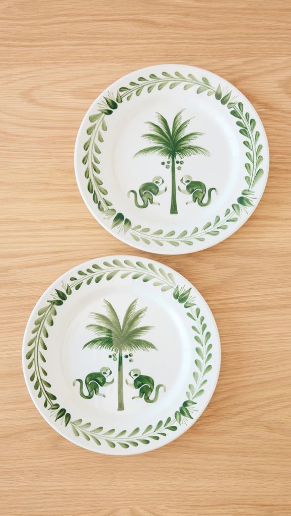 JOHANNA ORTIZ Dark Jungle Saimiri Dessert Plates
