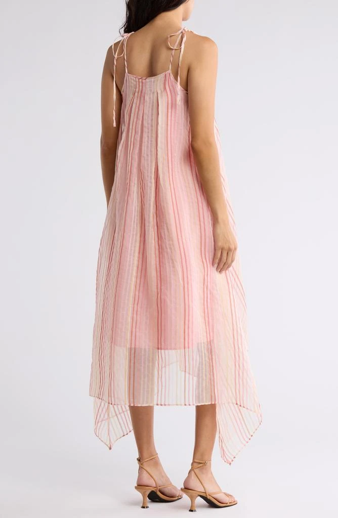 Joie Roisin Tie Strap Silk & Cotton Trapeze Dress 2
