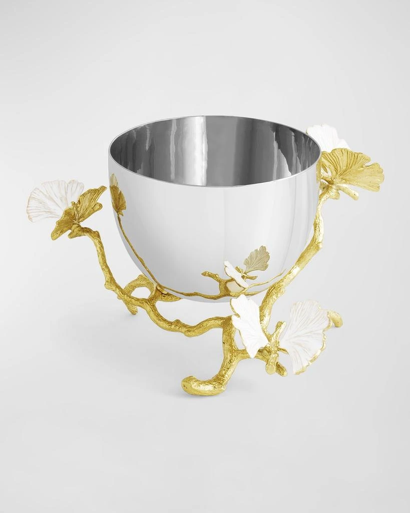 Michael Aram Butterfly Ginkgo White & Gold Nut Bowl 4