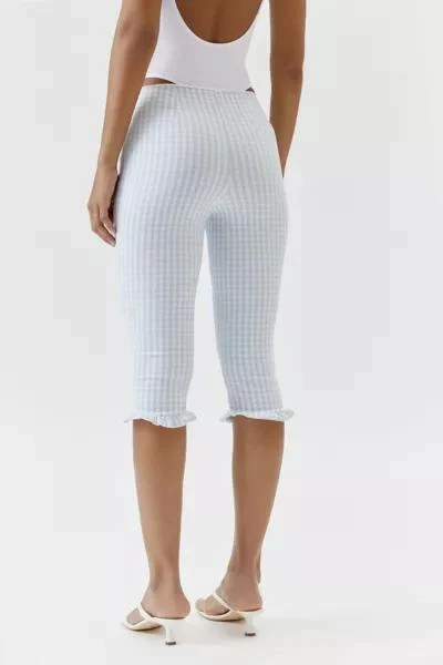 Urban Outfitters UO Elle Gingham Ruffle Capri Pant 4