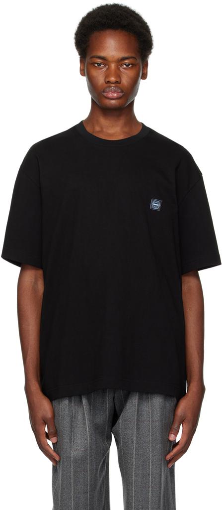 【関税込み】Solid Homme ブラック ラウンドロゴ Tシャツ Black Embroidery Round Logo T-Shirt - SOLIDHOMME.COM | Solid