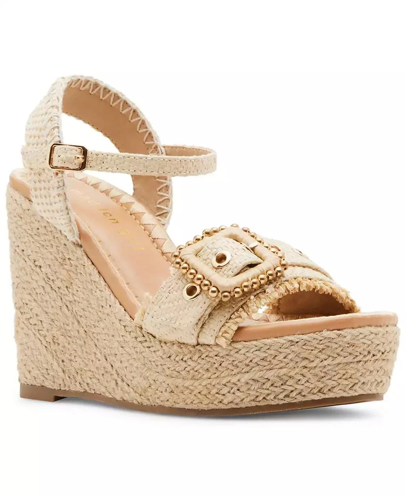 Madden Girl Miina Platform Raffia Wedge Sandals 1