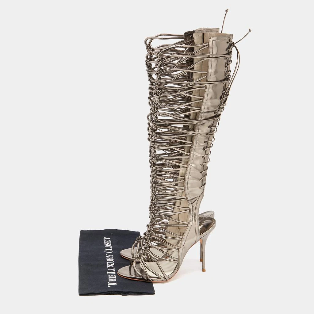 Sophia Webster Sophia Webster Meatllic Leather Clementine Lace-Up Knee High Gladiator Sandals Size 39 9
