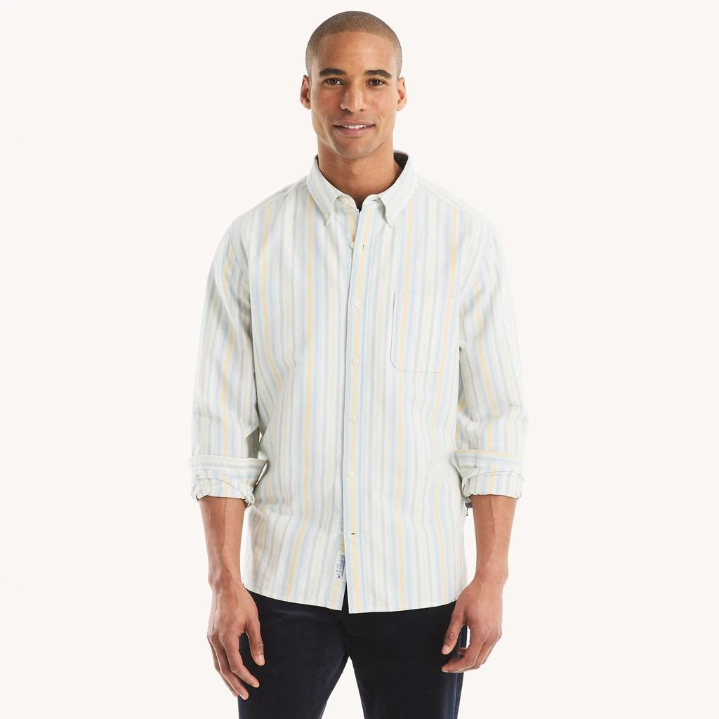 Nautica Mens Striped Oxford Shirt