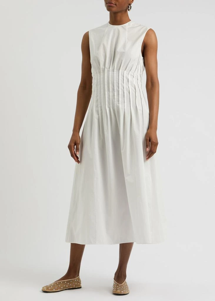 Khaite Wes cotton midi dress  4