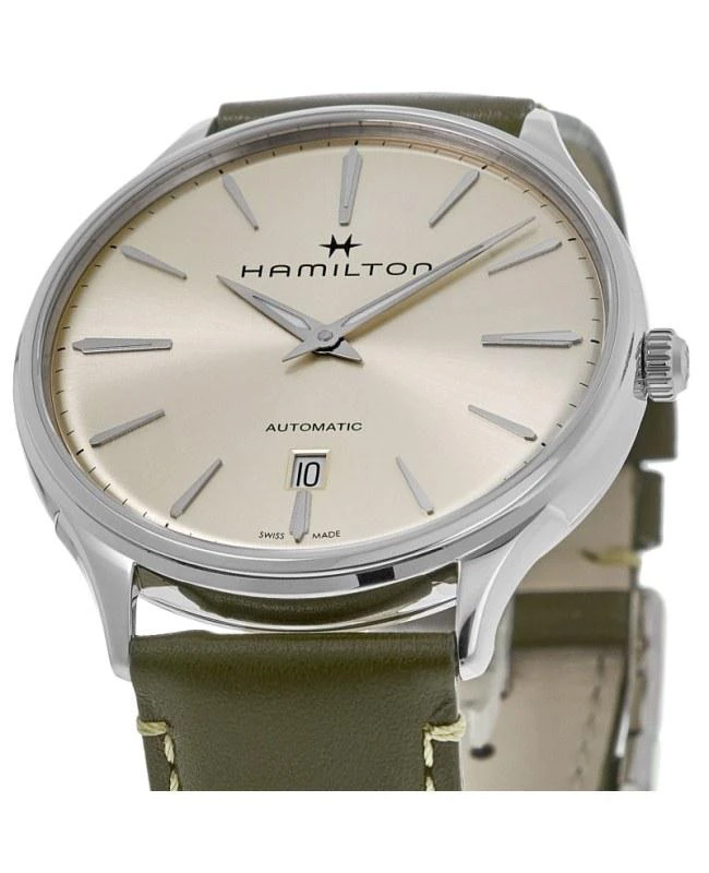 Hamilton Hamilton Jazzmaster Thinline Auto White Dial Leather Strap Men's Watch H38525811 2