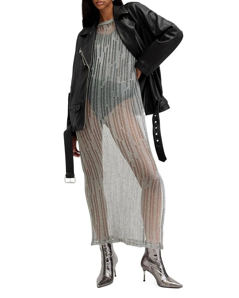 ALL SAINTS Billie Leather Oversized Biker Jacket 2