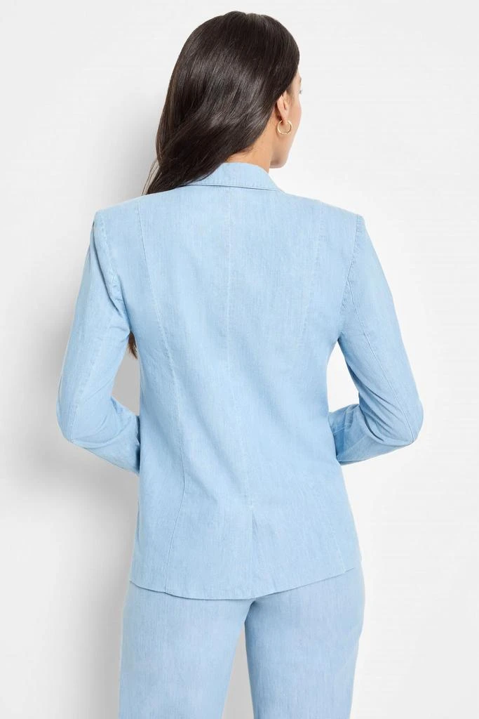 NIC+ZOE Denim Linen Blazer In Mid Wash 2